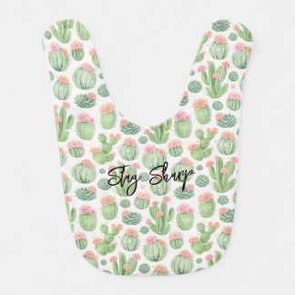 Stay Sharp Cactus Garden Baby Bib