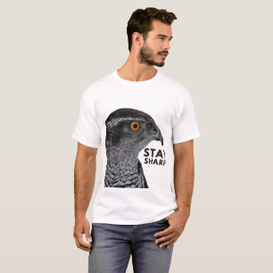 Stay Sharp Hawk T-Shirt – Bold Bird of Prey Wildli