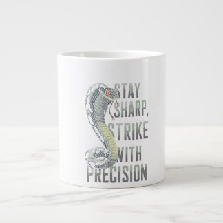 Stay Sharp, Strike with Precision - Cobra Design Giant Coffee Mug