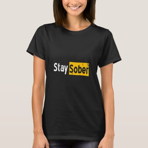 Stay Sober Retro Sobriety  Present Premium T_Shirt