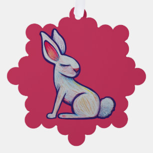 Stay Soft Spring Bunny Rabbit                      Ornament Card