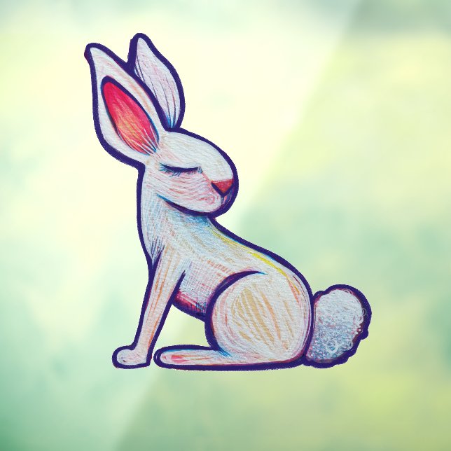 Stay Soft Spring Bunny Rabbit                      Window Cling (Sheet 3)