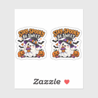 Stay Spooky Be Sweet Cute Ghost Halloween Vinyl Sticker