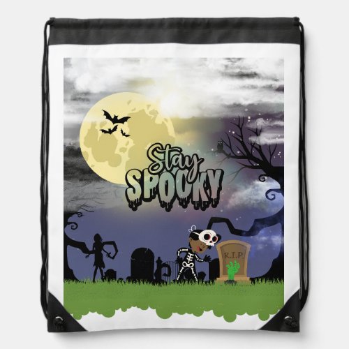 Stay Spooky Drawstring Bag