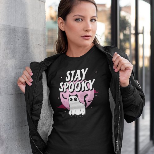 Stay Spooky Ghost Cat T_Shirt
