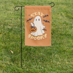 Stay Spooky Ghost Garden Flag