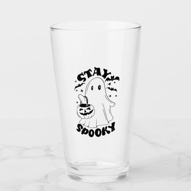 Stay Spooky Ghost Glass (Front)