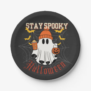 Stay Spooky Ghost Halloween  Paper Plates