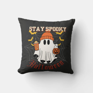 Stay Spooky Ghost Halloween Throw Pillow