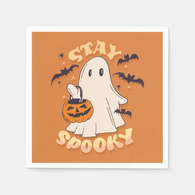 Stay Spooky Ghost Napkins (Front)