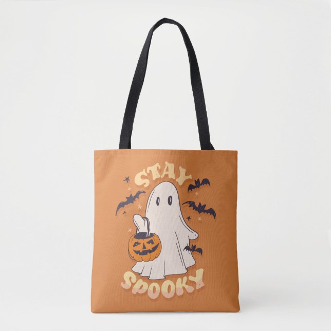 Stay Spooky Ghost Tote Bag (Front)