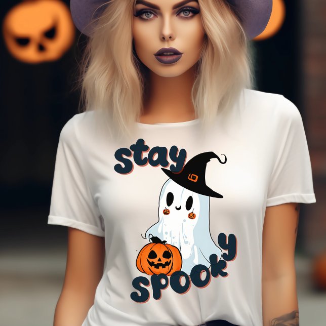 Stay Spooky Halloween Cute Ghost Spooky Season T-Shirt (Creator Uploaded)