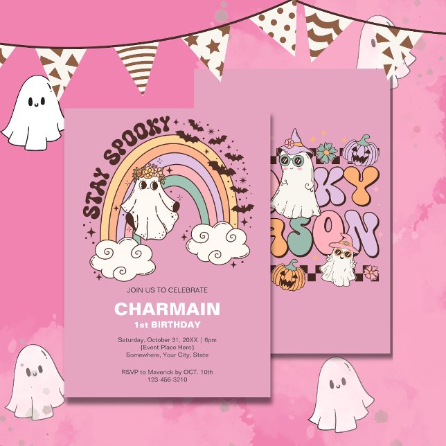 Stay Spooky Halloween first birthday  Invitation (Creator Uploaded)