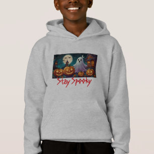 Stay Spooky, Halloween Ghosts and Pumpkins Hoodie