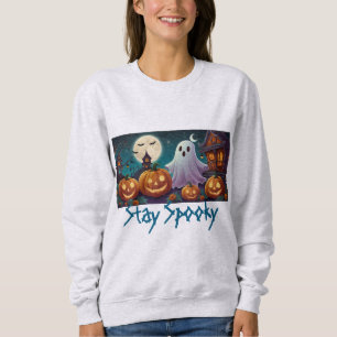 Stay Spooky, Halloween Ghosts and Pumpkins Sweatshirt