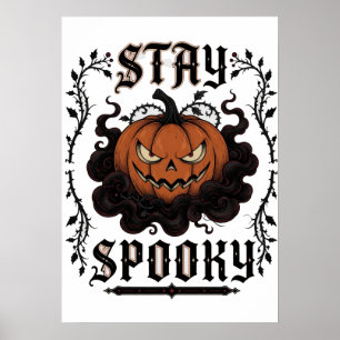 Stay Spooky Halloween Pumpkin Poster