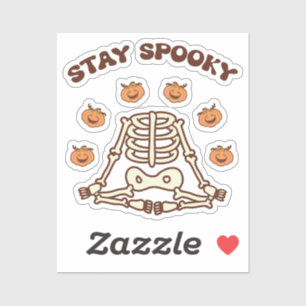 Stay Spooky Halloween Retro Groovy Sticker