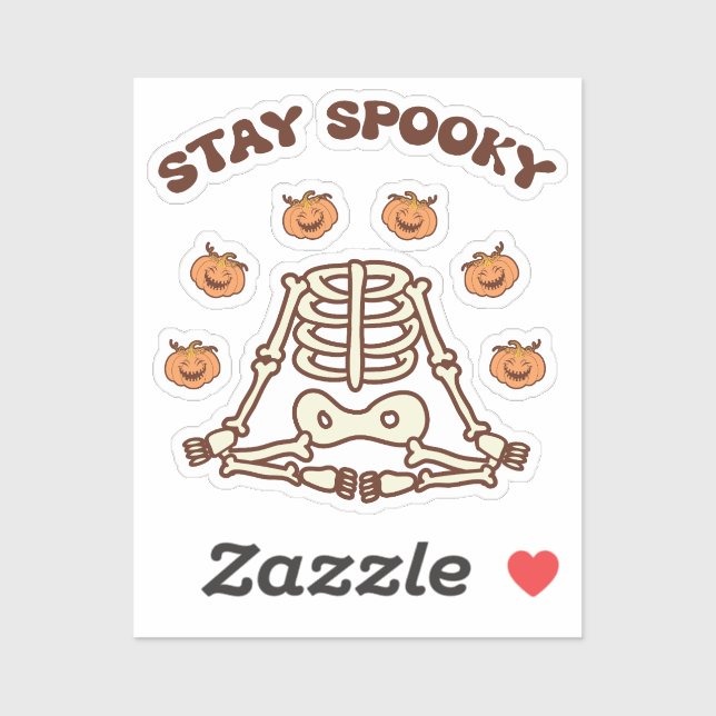 Stay Spooky Halloween Retro Groovy Sticker (Sheet)