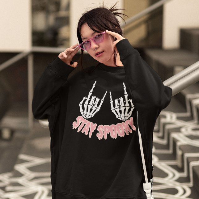 Stay Spooky Halloween Skeleton Hands Sweatshirt (Creator Uploaded)