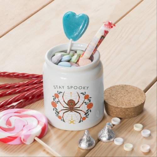 Stay Spooky Halloween Spider Candy Jar
