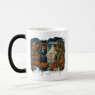 Stay Spooky Horror Collage Color Morph Mug