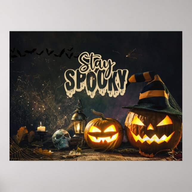 Stay Spooky Scary Halloween Night Holiday Poster (Front)