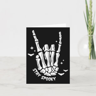 Stay-spooky Skeleton Hands Halloween Card