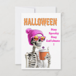 Stay Spooky, Stay Caffeinated Halloween Card