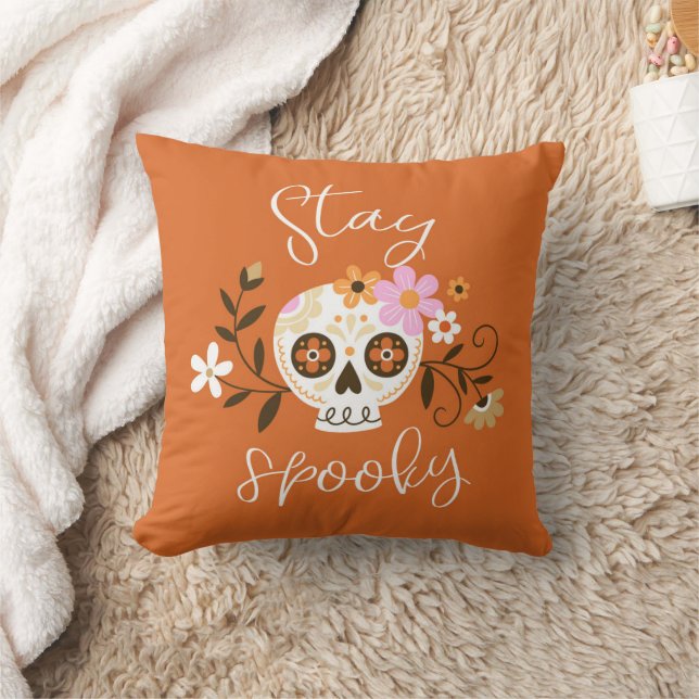 Stay Spooky Throw Pillow (Blanket)