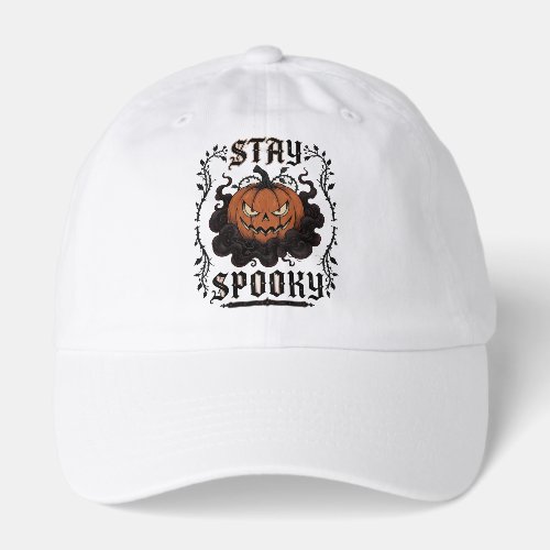 Stay Spooky Vintage Halloween Pumpkin Gothic Hat