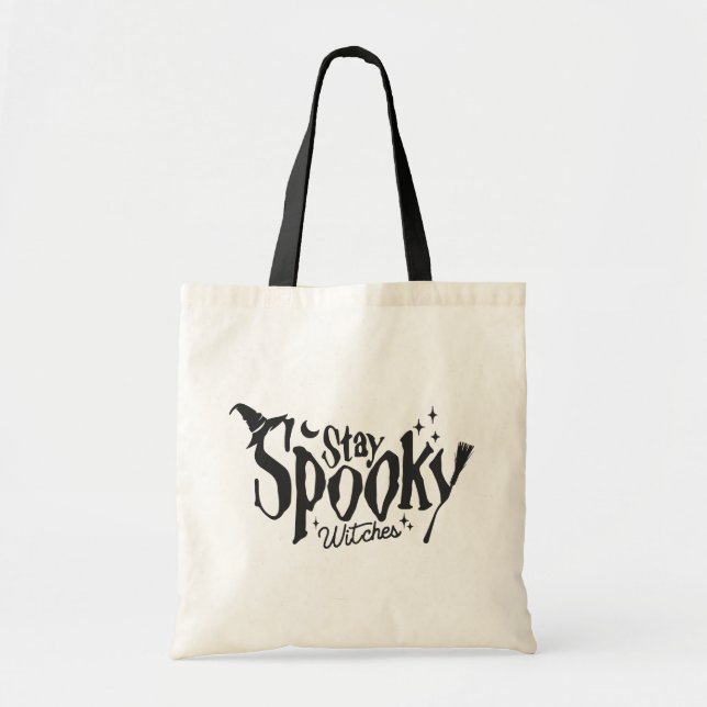 Stay Spooky Witches Witch Halloween Funny Tote Bag (Front)