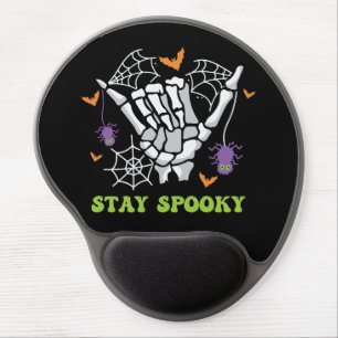 Stay Spooky with Hand Bones and Spider Webs Gel Mouse Pad