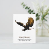 Stay Strong Bald Eagle Motivational Artwork (Standing Front)