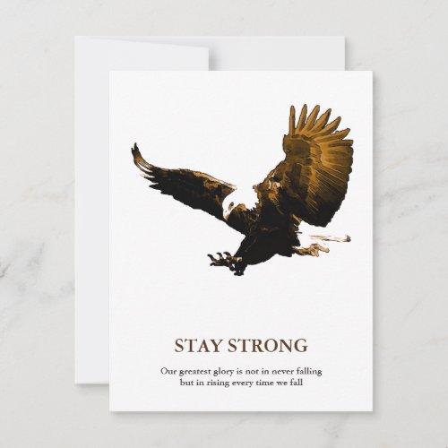 Stay Strong Bald Eagle Motivational Artwork