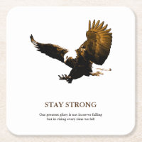 Stay Strong Bald Eagle Motivational Artwork