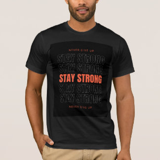 Stay Strong Black T-Shirt For Men