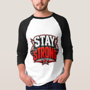 Stay Strong Fitness Motivation Gym Workout Design T-Shirt