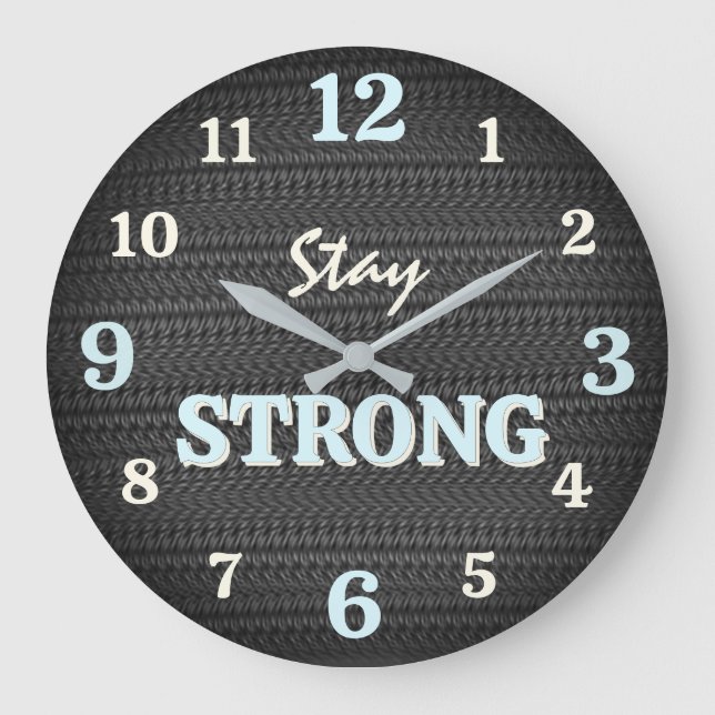 Stay Strong Industrial Gym Large Clock (Front)