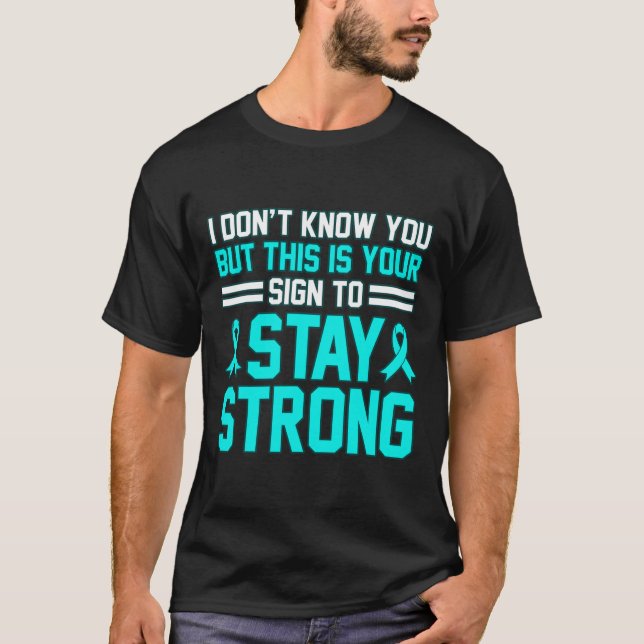 Stay Strong Ptsd Stress Awareness Ribbon Graphic  T-Shirt (Front)