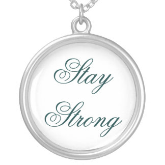 Stay Strong Silver Plated Necklace