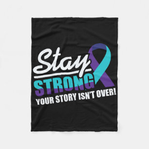 Stay Strong Suicide Awareness Mental Health Fleece Blanket