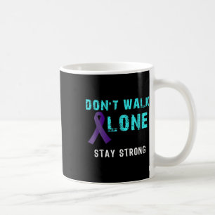 Stay Strong Teal-purple Ribbon Suicide Prevention  Coffee Mug