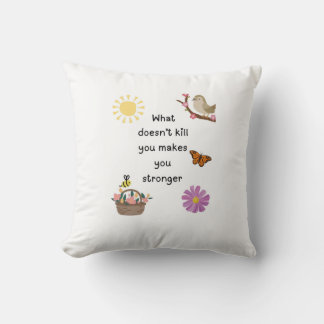 Stay strong throw pillow