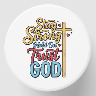 Stay Strong Trust God Christian Cross Shirt Design Mini Candle Favors