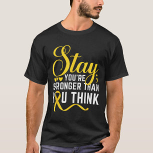 Stay Stronger Yellow Ribbon Suicide Prevention Awa T-Shirt