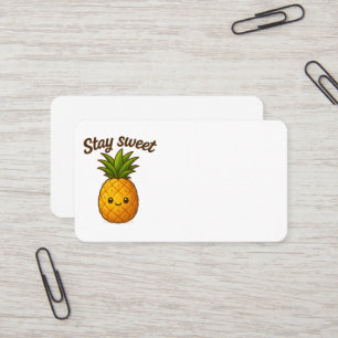 Stay Sweet – Cute Pineapple Business Card