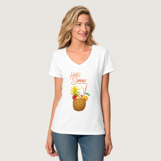 Stay Sweet Stay Sunny–Hello Summer Pineapple Shirt (Front Full)