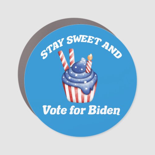 Stay Sweet Vote for Biden Cute Cupcake Election Car Magnet