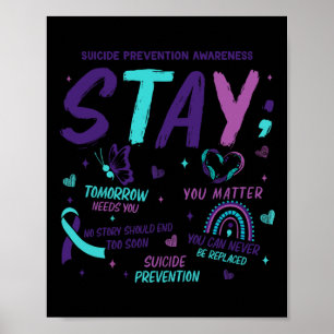Stay Tomorrow Needs You Problem Suicide Prevention Poster