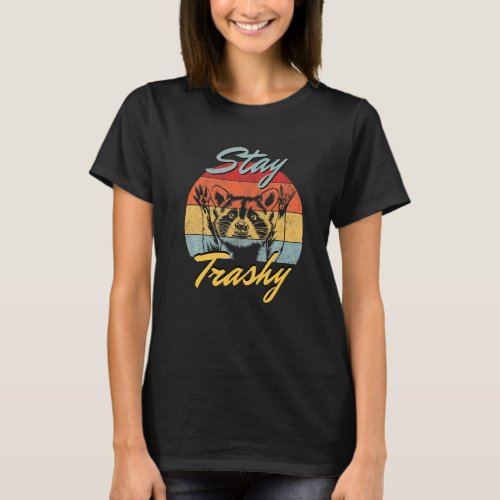 Stay Trashy Raccoon  Men Retro Possum Vintage Racc T_Shirt